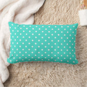 Cute Turquoise Polka Dots Pattern Kussen (Deken)