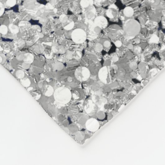 Cute turquoise Silfaux glitter monogram Fleece Deken (Hoek)