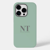 Cute Turquoise simpel Monogram initiaal modern Case-Mate iPhone Case (Achterkant)