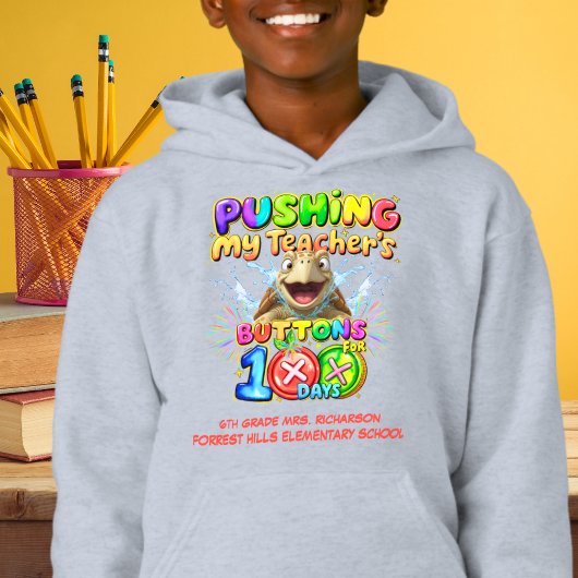 Cute Turtle 100 Days Pushing Teacher's Buttons