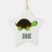 Cute Turtle 10K Keramisch Ornament (Rechts)