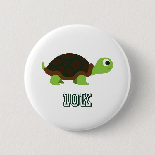 Cute Turtle 10K Ronde Button 5,7 Cm (Voorkant)