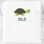 Cute Turtle 26.2 Ovale Sticker (Tas)