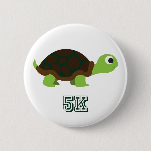 Cute Turtle 5K Ronde Button 5,7 Cm (Voorkant)