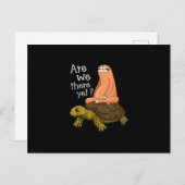 Cute Turtle and Sloth Back to School gift van mama Briefkaart (Voorkant / Achterkant)