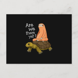 Cute Turtle and Sloth Back to School gift van mama Briefkaart