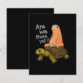 Cute Turtle and Sloth Back to School gift van mama Kaart (Voorkant / Achterkant)