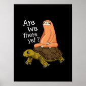 Cute Turtle and Sloth Back to School gift van mama Poster (Voorkant)