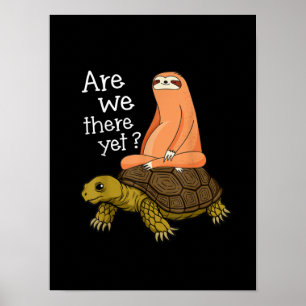 Cute Turtle and Sloth Back to School gift van mama Poster