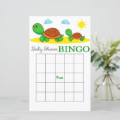 Cute turtle baby shower bingo (Staand voorkant)