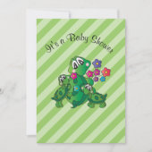 Cute Turtle Baby shower Thema Kaart (Voorkant)