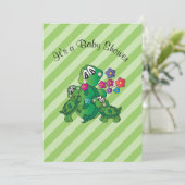 Cute Turtle Baby shower Thema Kaart (Staand voorkant)