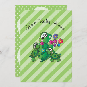 Cute Turtle Baby shower Thema Kaart