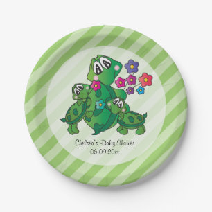 Cute Turtle Baby shower Thema Papieren Bordje