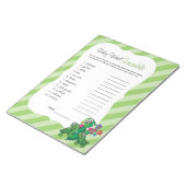 Cute Turtle Baby shower Word Game Notitieblok (Schuin)