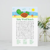 Cute Turtle Baby shower Word Search Game (Staand voorkant)