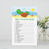 Cute Turtle Baby word scramble game (Staand voorkant)