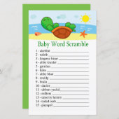 Cute Turtle Baby word scramble game (Voorkant / Achterkant)