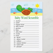 Cute Turtle Baby word scramble game (Voorkant)