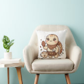 Cute Turtle Bean Spoon Worp Kussen (Stoel)