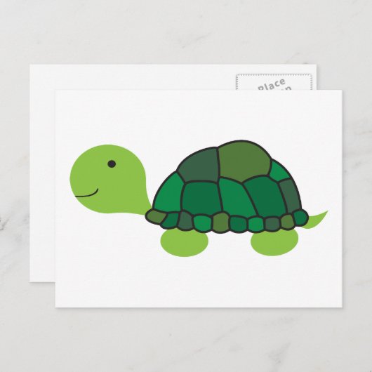 Cute Turtle Briefkaart (Voorkant / Achterkant)