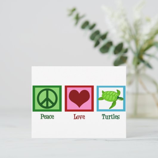 Cute Turtle Briefkaart (Staand voorkant)