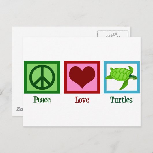 Cute Turtle Briefkaart (Voorkant / Achterkant)