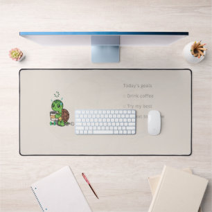 Cute Turtle Bureaumat Cozy Koffie Liefhebber Wer