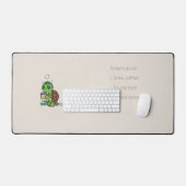 Cute Turtle Bureaumat | Cozy Koffie Liefhebber Wer (Keyboard & Muis)