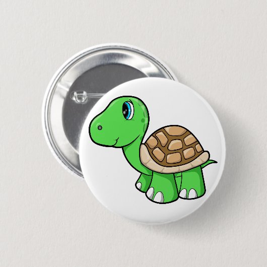 Cute Turtle Button (Voorkant /achterkant)