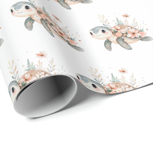 Cute Turtle Cadeaupapier (Rol Hoek)