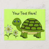 Cute Turtle Cartoon Briefkaart (Voorkant)