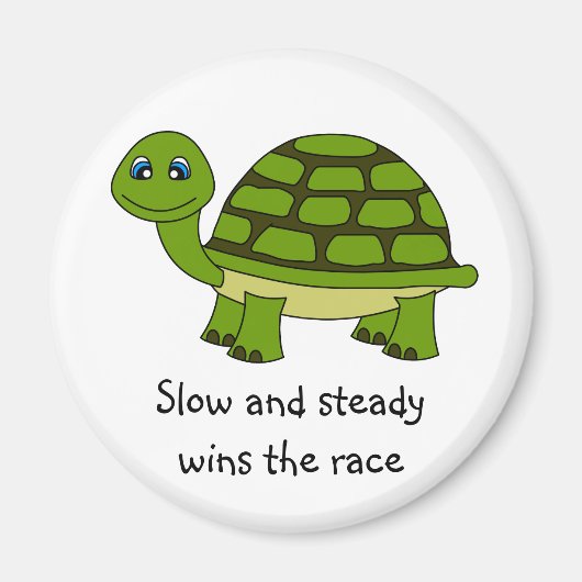 Cute Turtle Cartoon Magneet (Voorkant)