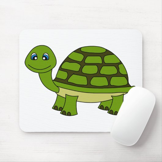 Cute Turtle Cartoon Muismat (Met muis)
