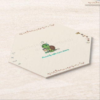 Cute Turtle Coffee Onderzetter | Zeshoekige Onderz