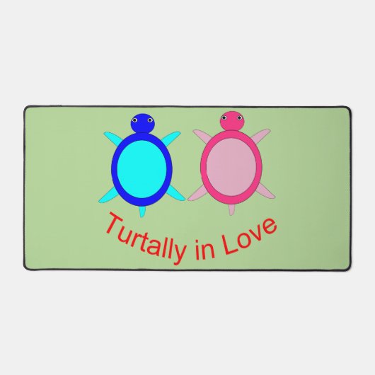 Cute Turtle Couple Bureaumat (Voorkant)