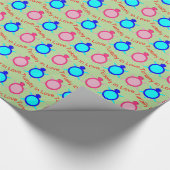 Cute Turtle Couple Cadeaupapier (Hoek)