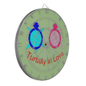 Cute Turtle Couple Dartbord (Voorkant Links)