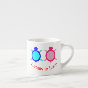 Cute Turtle Couple Espresso Kop