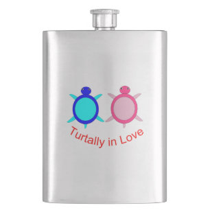 Cute Turtle Couple Flacon