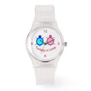 Cute Turtle Couple Horloge