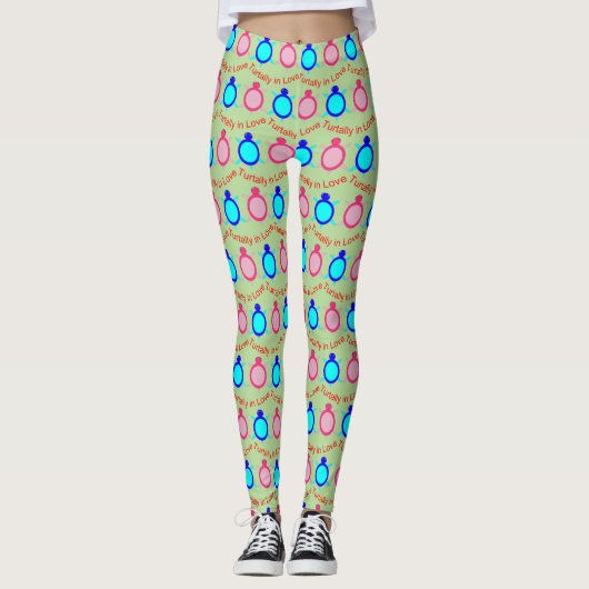 Cute Turtle Couple Leggings (Voorkant)