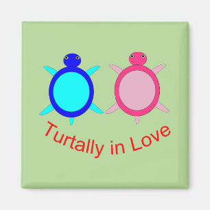 Cute Turtle Couple Magneet