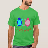 Cute Turtle Couple Mannen T Shirt (Voorkant)