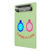 Cute Turtle Couple Mini Klembord (Angled2)