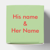 Cute Turtle Couple op maat Bedankdoosjes (Bovenkant)