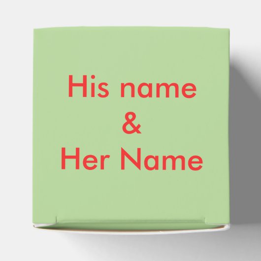 Cute Turtle Couple op maat Bedankdoosjes (Bovenkant)