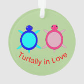 Cute Turtle Couple Ornament (achterkant)