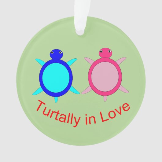 Cute Turtle Couple Ornament (voorkant)