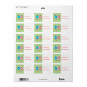 Cute Turtle Couple Personalized Cadeau Labels (Full Sheet)